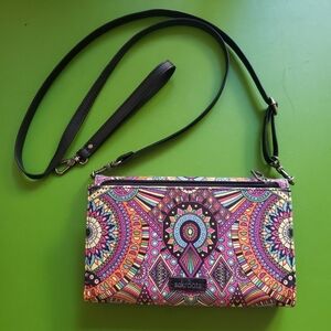 SAKROOTS Mini Crossbody Clutch Wristlet Bag